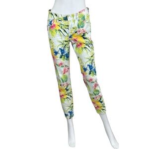 Tommy Bahama Floral Cropped Jeans Size 4 E0213
